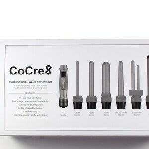 CoCre8 Professional Wand Styling Kit. Curling Wands